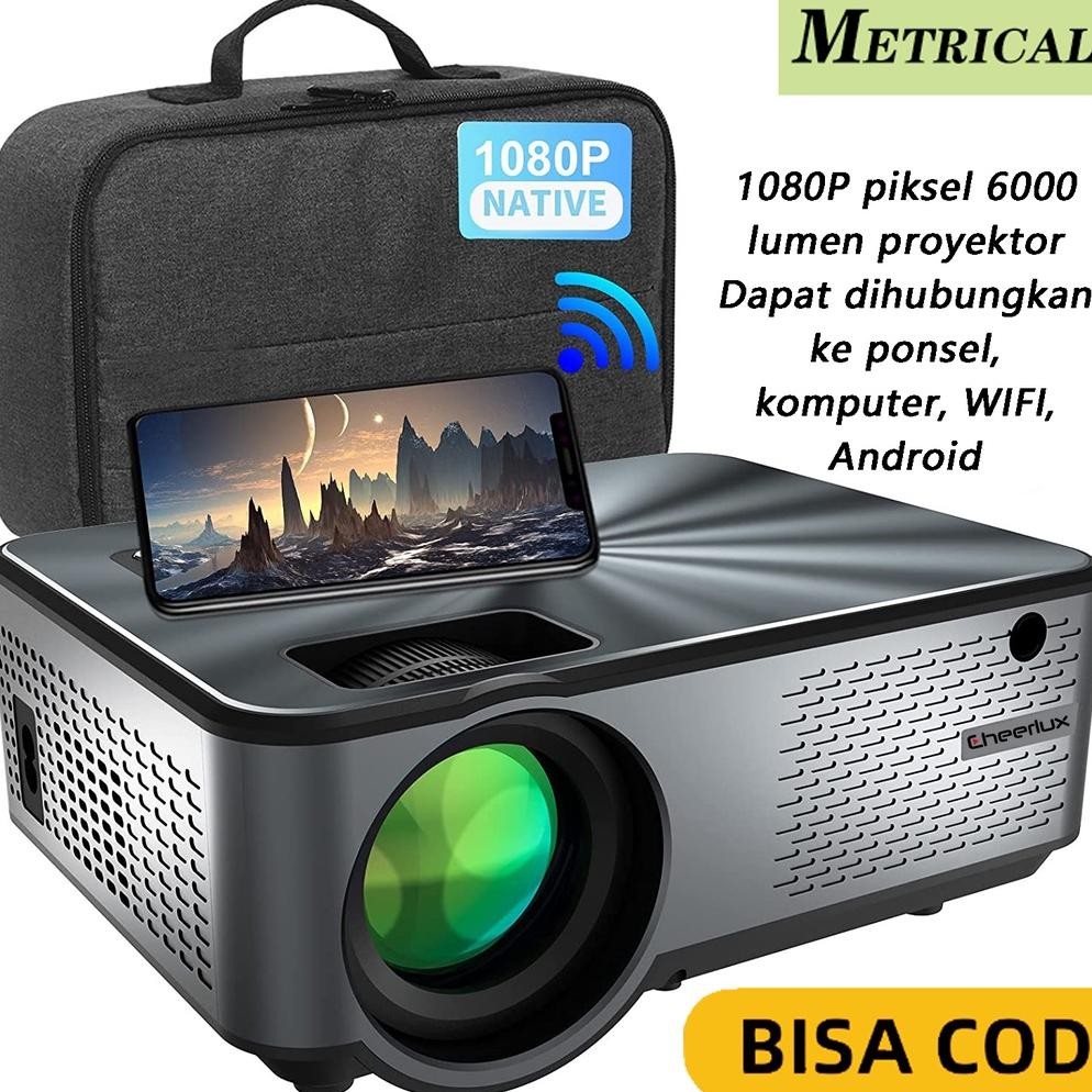 Demetri Full Hd Beamer Projector 1080P Wifi Proyektor Lcd Led Lampu 150 "Inch Film Proyektor 6000 Lu