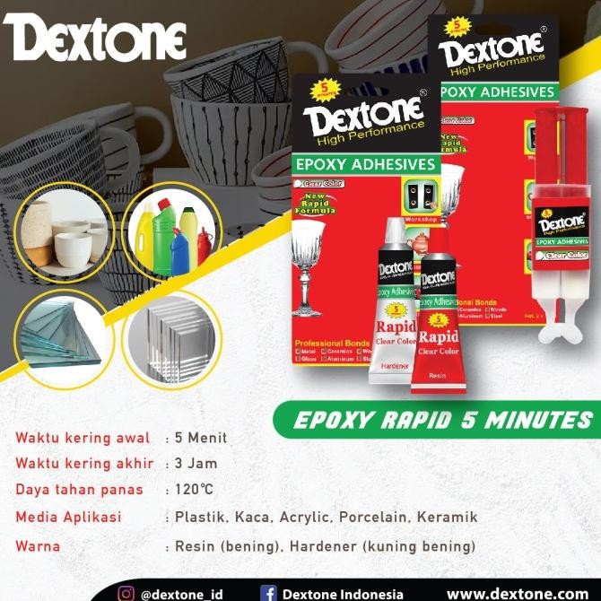 Promo Lem Besi Epoxy Rapid Clear Dextone - Rapid COD