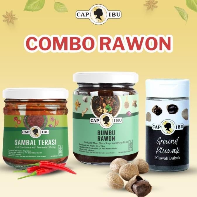 

Murah Combo Rawon Cap Ibu Bumbu Rawon Sambal Terasi Dan Bubuk Kluwak