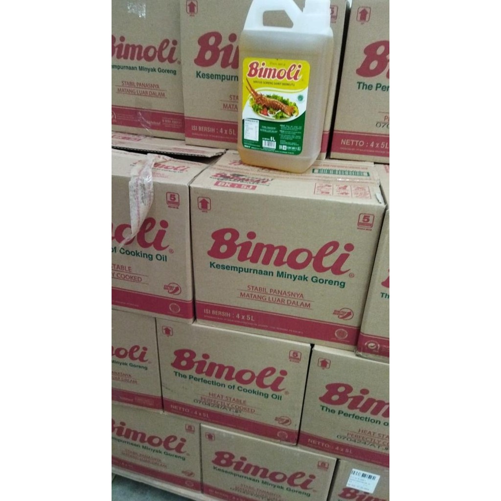

Sale Minyak Goreng Bimoli Kemasan Jerigen 5 Liter Isi 4 Jerigen/Dus