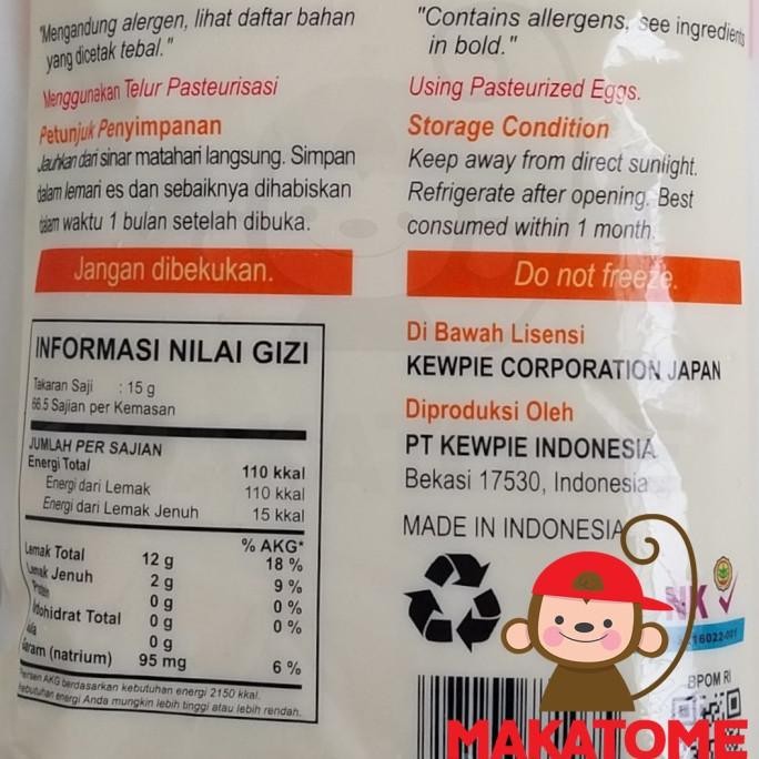 

Sale Kewpie Mayonais Original 1Kg Plastik Mayonaise Mayonnaise Mayo