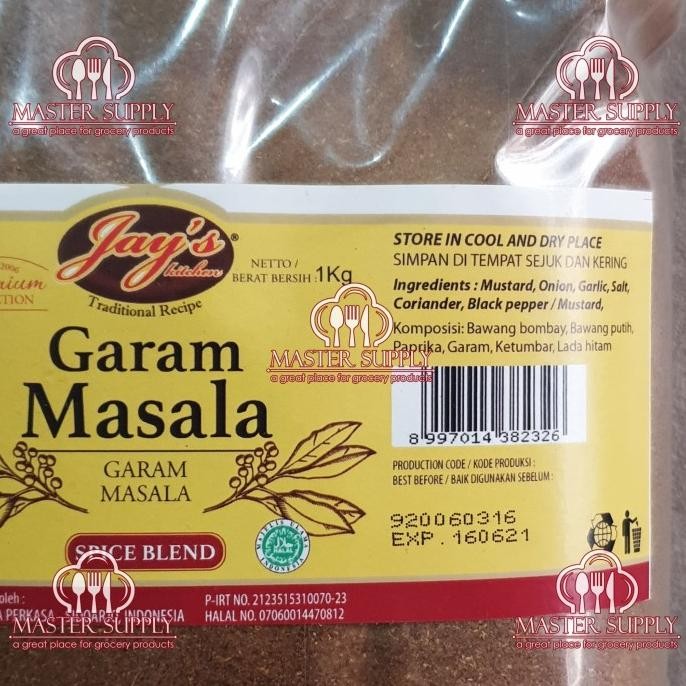 

Promo Garam Masala Jays 1 Kg / Masala Powder / Bumbu Kari India