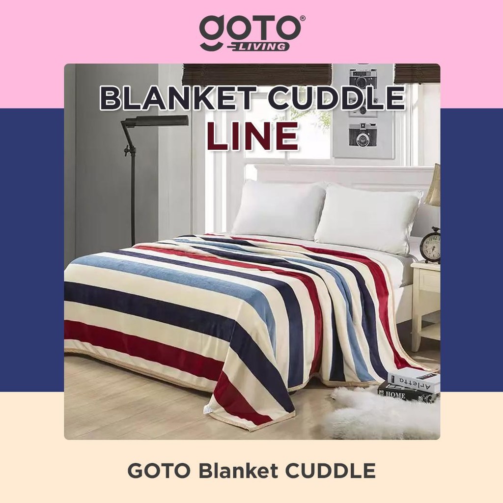 GOTO CUDDLE BLANKET SELIMUT DEWASA BULU TEBAL HALUS LEMBUT KARAKTER