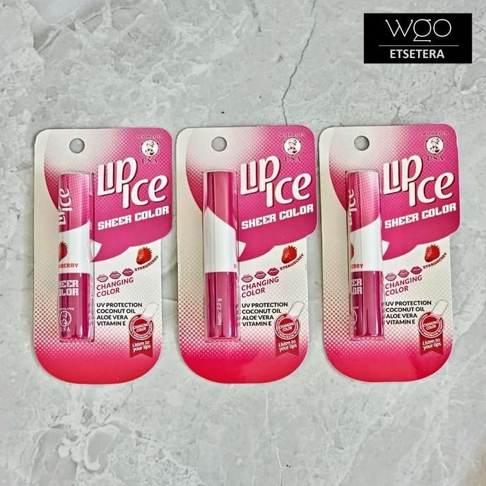 BEBAS ONGKIR - Lip Ice Sheer Color - Changging Color || Orange - Apple - Buble Gum - Strawberry
