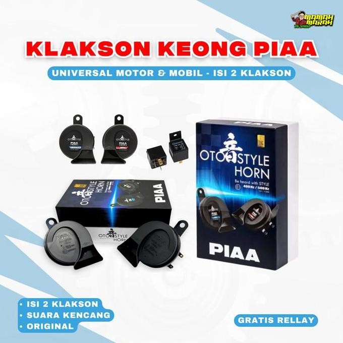 New KLAKSON KEONG PIAA OTO STYLE HORN 12V ORIGINAL klakson keong denso klakson keong motor mobil - P