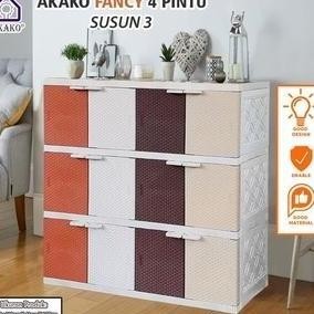 Akako Lemari Plastik Pakaian Fancy - 3 susun
