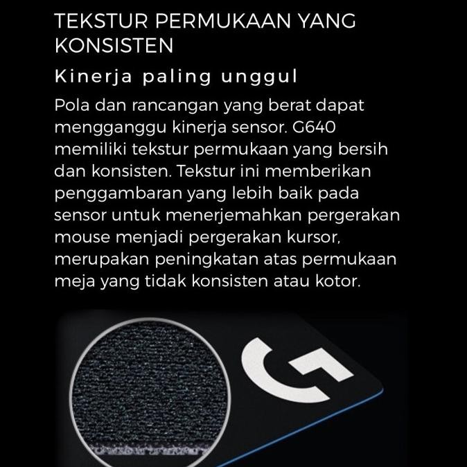 Murah Logitech G640 Mouse pad G 640 Non COD