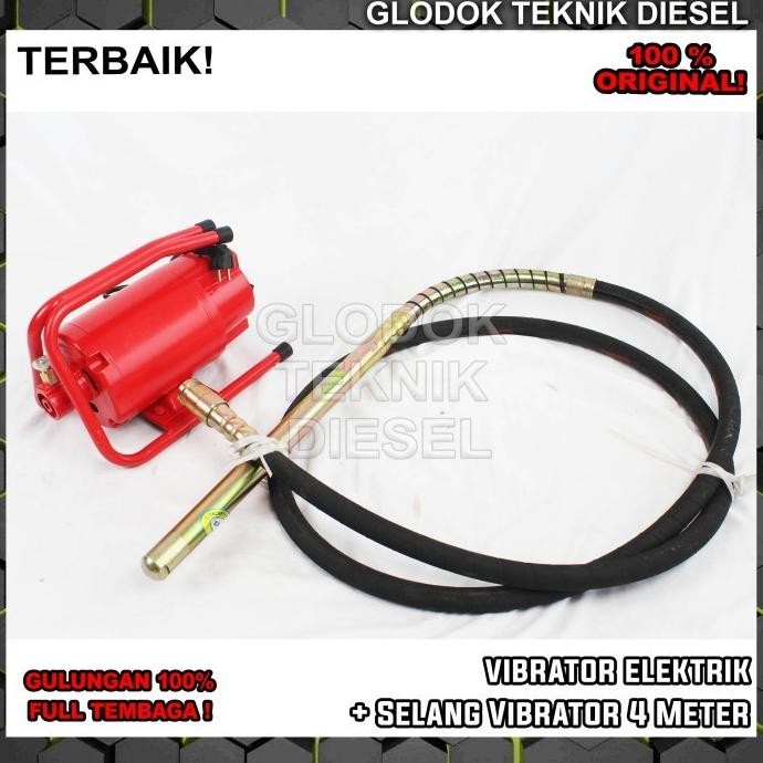 Vibrator Beton Electric Mesin Vibrator Beton Listrik Elektrik + Selang Cor Beton 4 Meter