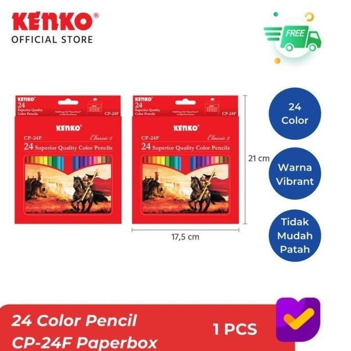 

Byp-27 Hd Pensil Warna Kenko 24 Warna Panjang / Pensil Mewarnai