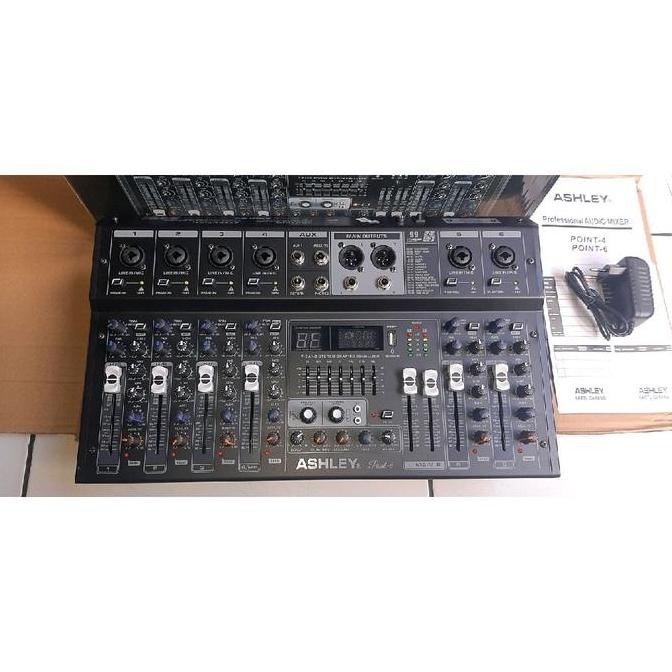 Baru mixer 6 channel ashley original ashley point 6 bluetooth usb recording