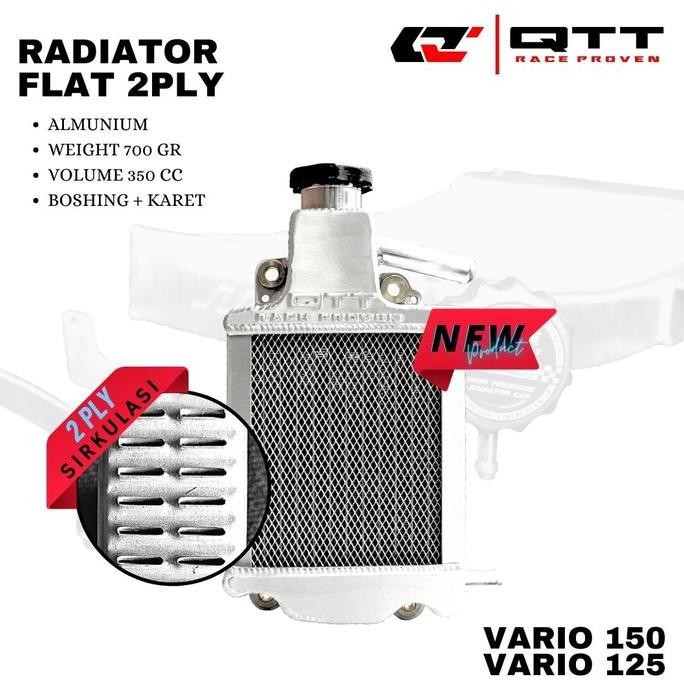 New Radiator qtt Vario 125 V150 PCX 150 Flat 2 Ply alumunium