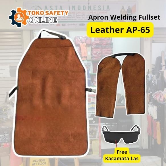 Baru Welder Apron Kulit Coklat / Welding Apron Las Kulit - Celemek Apron