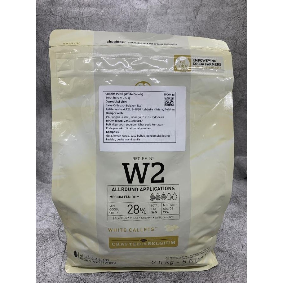 

TERSEDIA Callebaut White Chocolate W2 Couverture