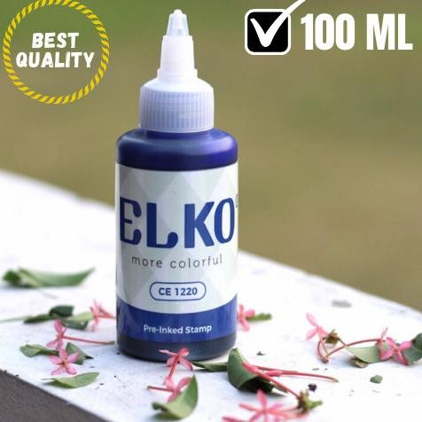 

Tinta Stempel Flash Warna Biru Waterproof ELKO 100 ML Untuk Kertas by Radhiant official