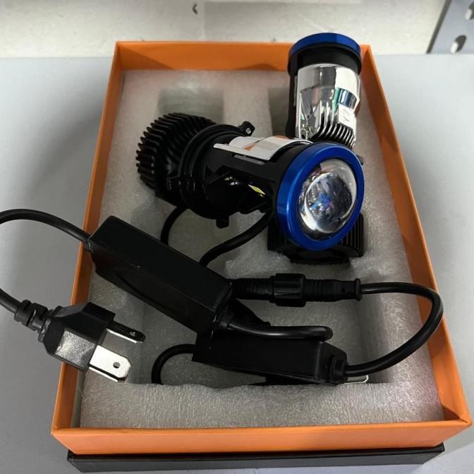 New Lampu LED Y7 Proji H4 mini Projector Lens Lensa Mobil Motor -Y7-H4