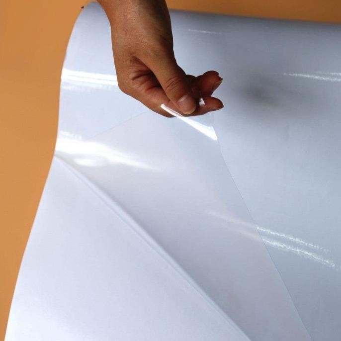 

kertas sticker stiker transparan glossy tahan air bisa semua printer by Radhiant official