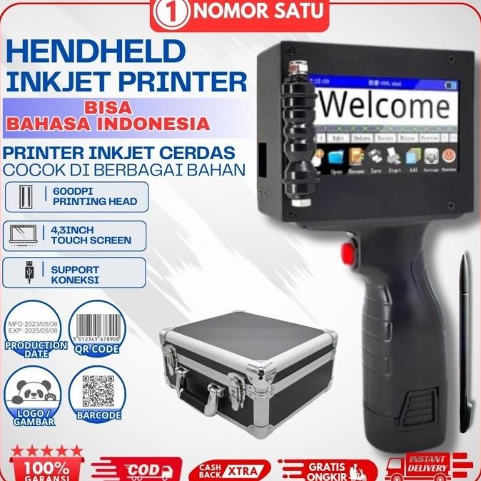 Produk Baru Mesin JY-N127 Handheld Inkjet Printer Bare, Expired Date Industrial