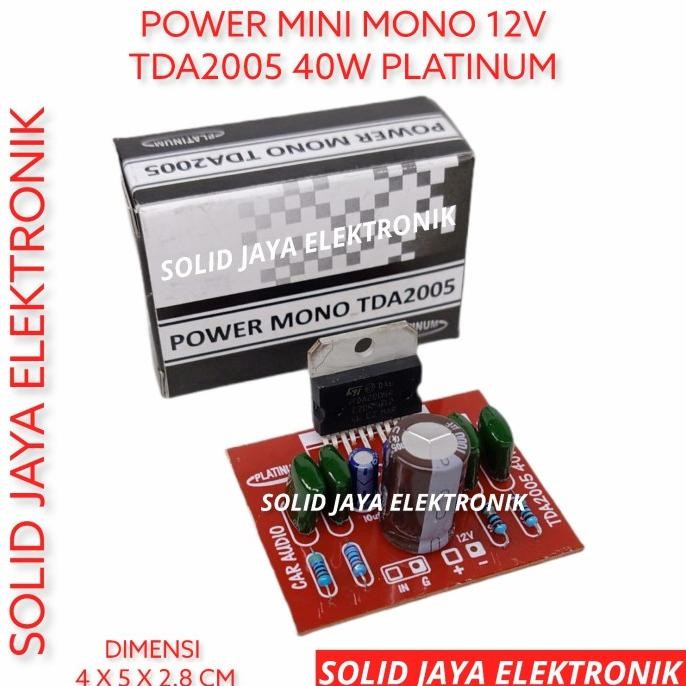 Kit Power Mini 12V Dc Tda2005 40W 12 Volt V Amplifier Platinum Asli Original