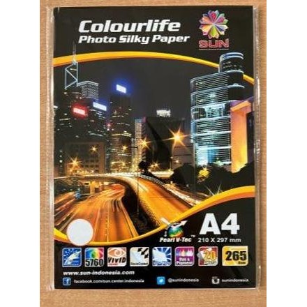 

Kertas Foto Sun Colourlife Photo Silky Paper A4 265Gsm Best Seller