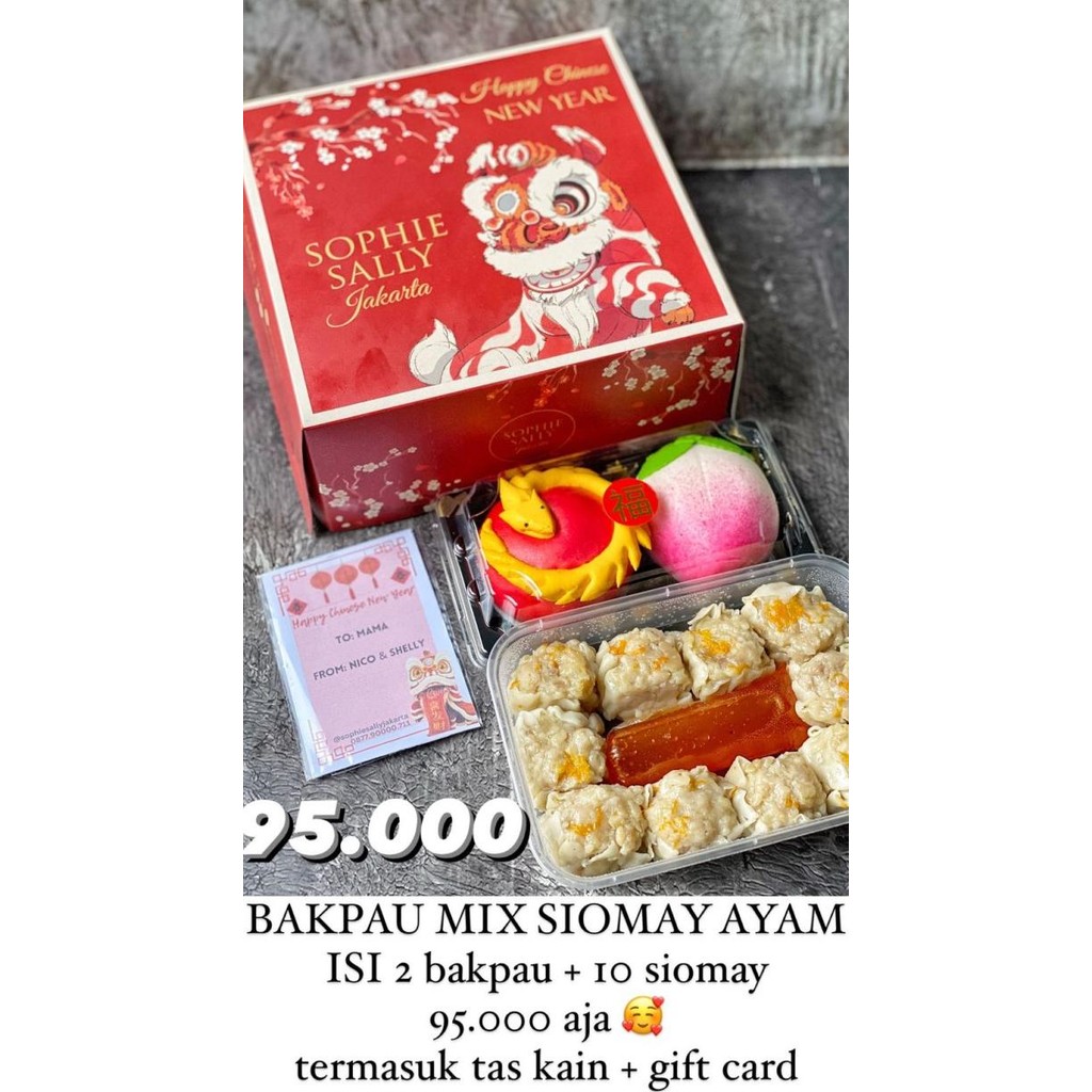 

Promo Bakpau Mix Siomay Ayam Box / Paket Imlek / Hampers Cny - Ready