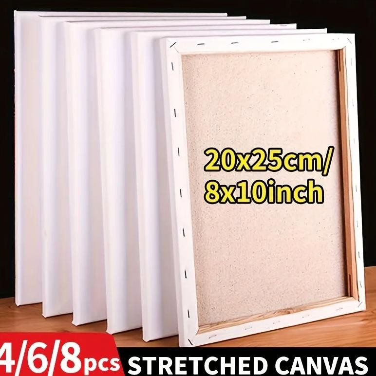 

4/6/8Pcs Marie'S Canvas For Painting Bulk 20X25Cm/8X10In,Blank Rectangular Framed Boards,For Acrylic,Oil,Gouache,Artists,Adults