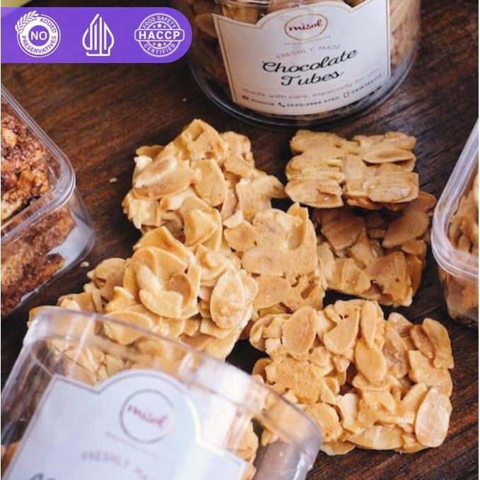 

Murah Almond Crisp Kue Kering Misol Netto 174 Gr Kemasan Toples Bulat