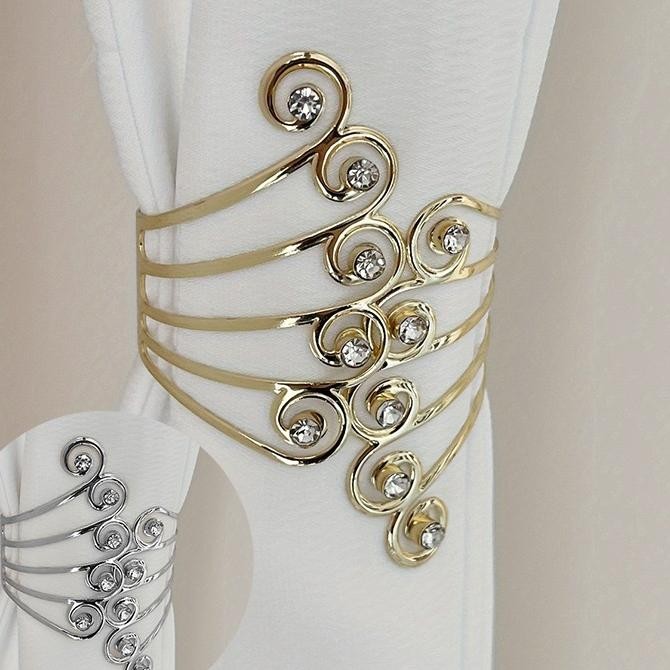 Tali Gorden Mewah Tieba Tirai Ayap Berlian Yang Dihancuran Logam Jepit Tirai Contoh Ruang Tamu Amar 