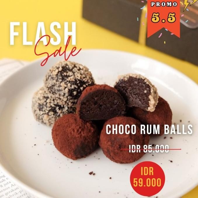 

PREMIUM CHOCO RUM BALL - Dessert / Gift Box / Coklat / Rumballs