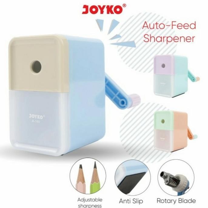 

Serutan / Sharpener / Rautan Pensil Putar Joyko A-160 Warna Pastel by Radhiant official