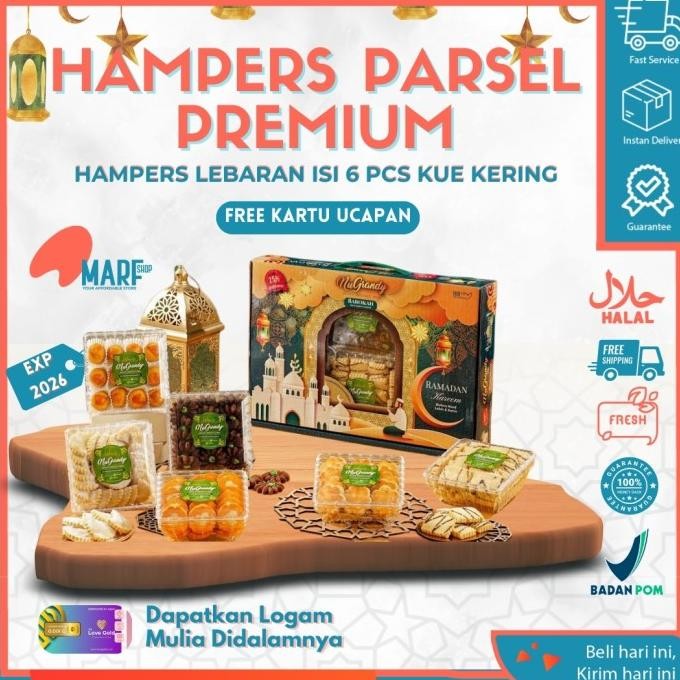 

PAKET HAMPERS PARCEL LEBARAN RAMADHAN ISI 6 PC KUE KERING CAKE COOKIES