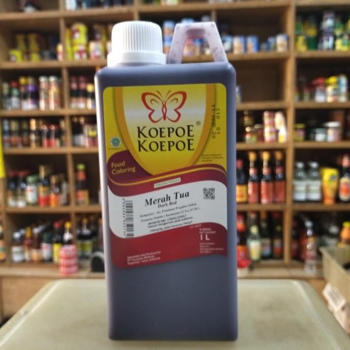 

TERSEDIA Pewarna Koepoe Koepoe MERAH TUA 1liter