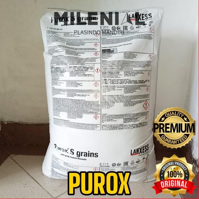 

TERSEDIA Sodium Benzoat Repack 1kg / Pengawet Kue Purox S Grain Holland