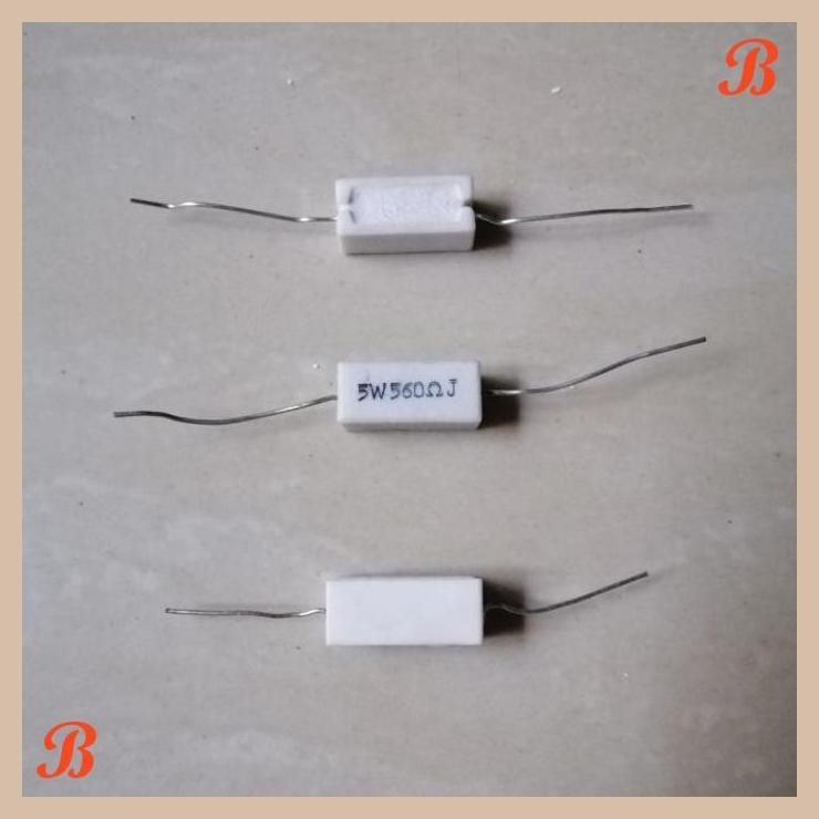 [SRE] 560 ohm R Resistor Kapur 5w 5watt 560ohm 560R J 560RJ 5 w watt