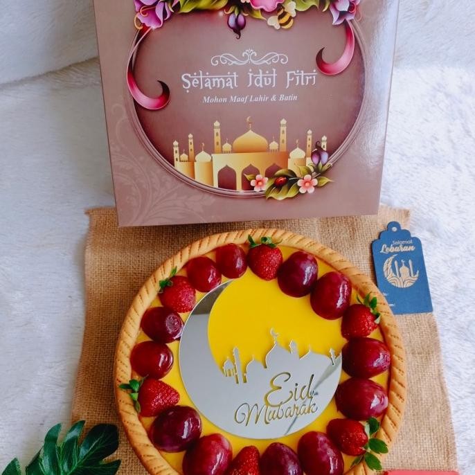 

Tart susu ori buah hampers idul Fitri lebaran+ box + gift card