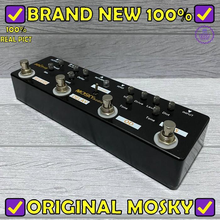 Efek Gitar Mosky Sol918 Multi Effects Pedal 5 In 1 Reverb Delay Od Original Dan Terpercaya
