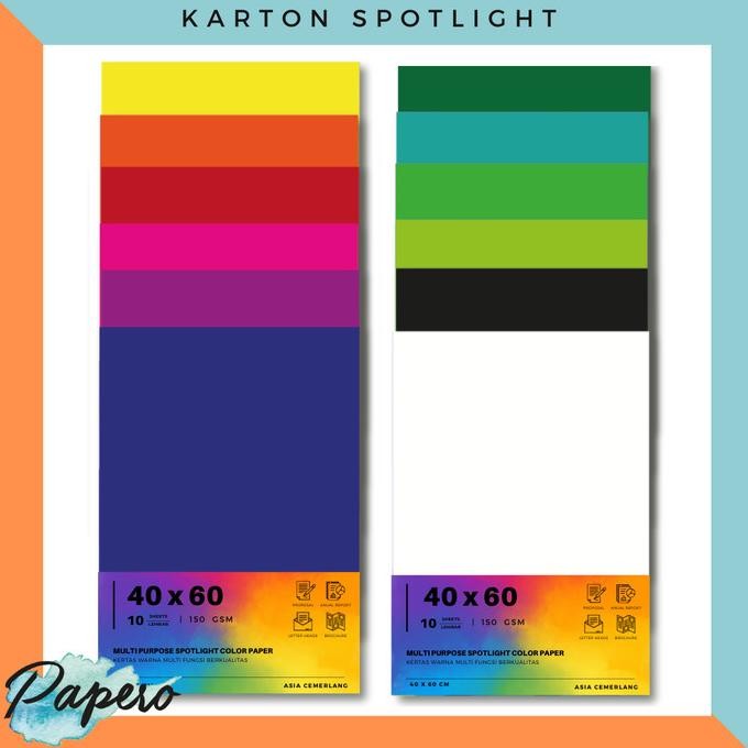 

Kertas Karton Warna Spotlight Multifungsi 40 X 60 Cm Terbaru