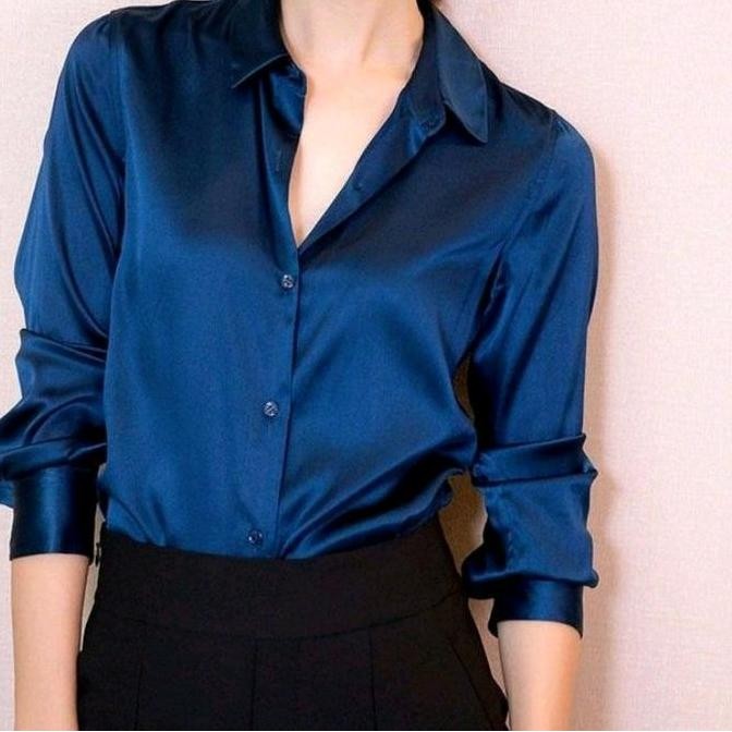 TERBARU KEMEJA SATIN PREMIUM / KEMEJA SATIN SILK WANITA