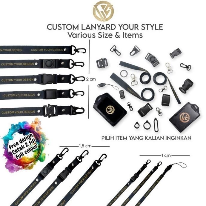 

Lanyard Craft Custom Nama Barong V3 Gantungan Holder ID Card murah