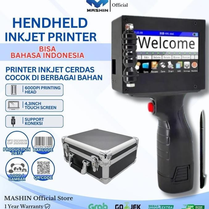 Produk Baru Mashin - Mesin Handheld Inkjet Printer Logo Expired Date dan Bare Portable