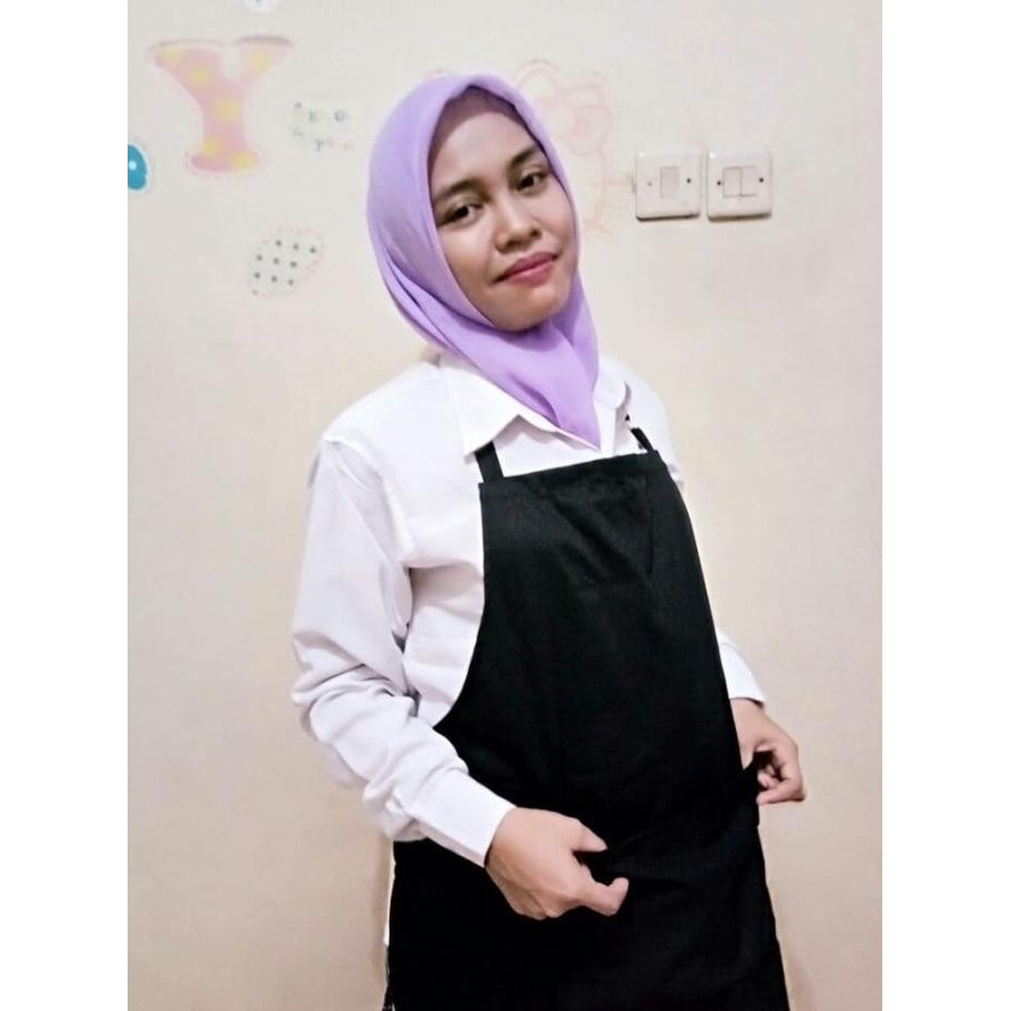 Baru Celemek Warna Hitam Polos