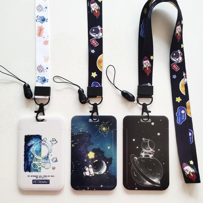 

ID Card Holder Name Tag Lanyard / Kalung Kartu Astronaut Space Nasa 3 murah