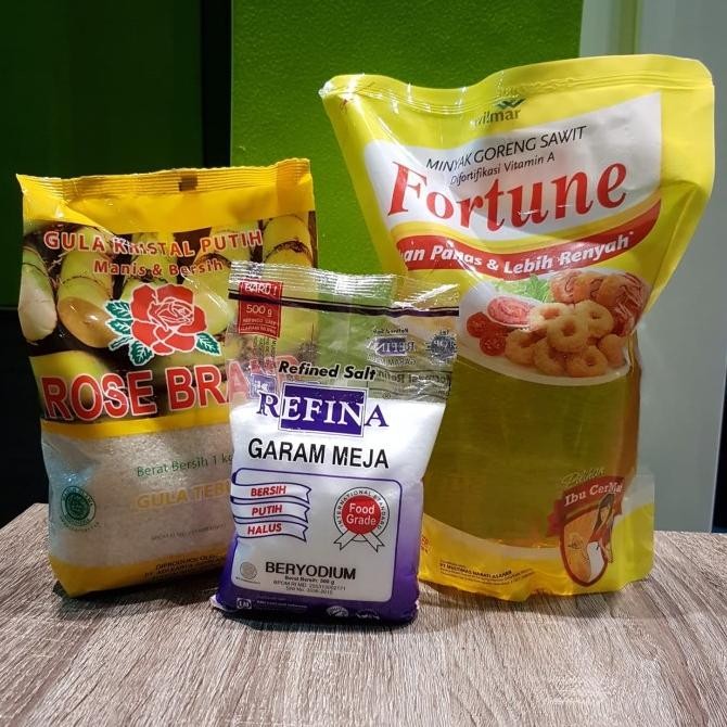 

Promo Paket Rika 12 Gula Rose Brand 1 Kg+ Garam Refina 500 Gr+ Fortune 2 Ltr