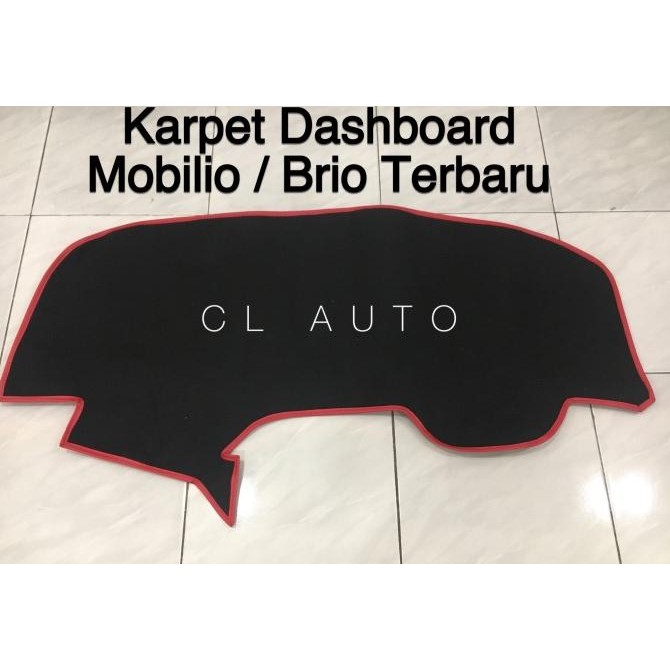 TERBARU - KARPET COVER ALAS DASHBOARD MOBILIO / BRIO TERBARU BAHAN BELUDRU HITAM