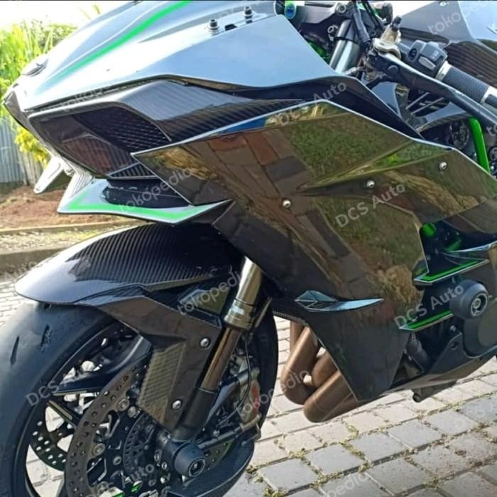 Spakbor depan carbon kevlar Asli by DCS carbon Kawasaki H2 Ninja H2 Import Premium