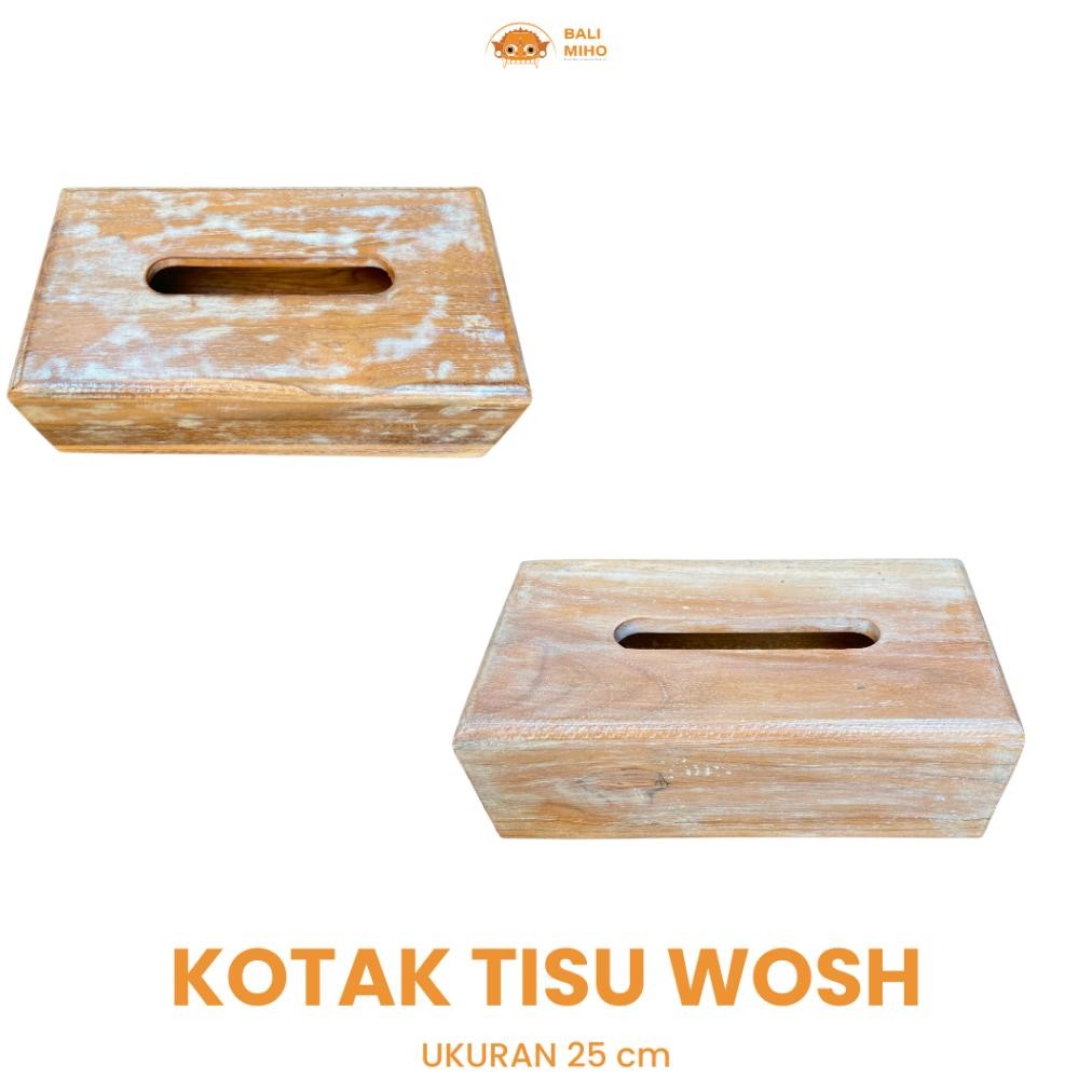 Living Tempat Tisu Wosh 25 Cm - Tempat Tisu Jati Wosh - Kotak Tisu Kayu - Wadah Tisu - Tempat Tisu P