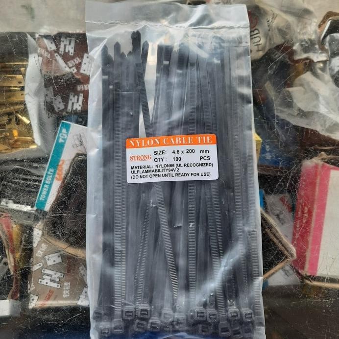 

Kabel tis / Kabel ties / Cabel tie 4,8 mm x 20 cm (Nylon 66) isi 100 murah