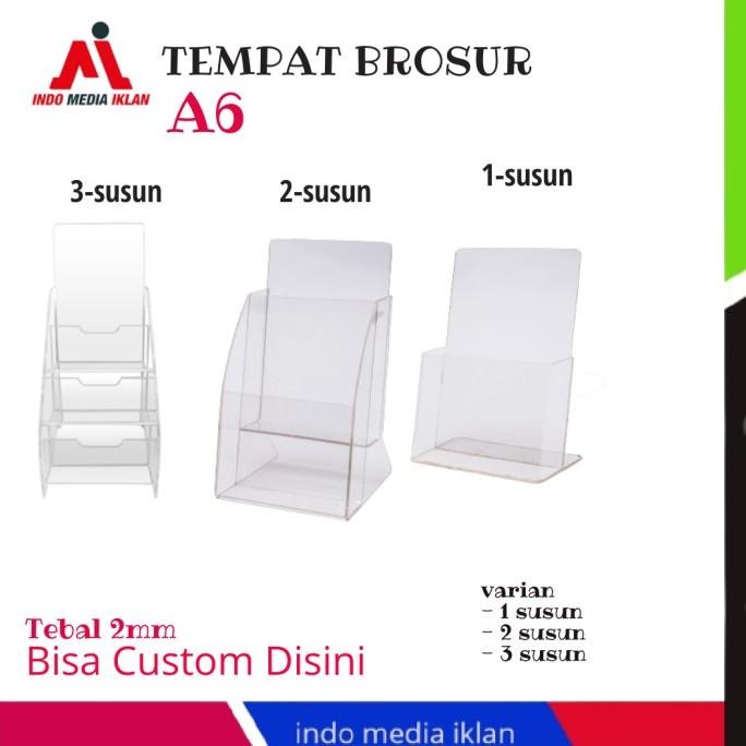 akrilik rak brosur / tempat brosur akrilik / tempat brosur murah