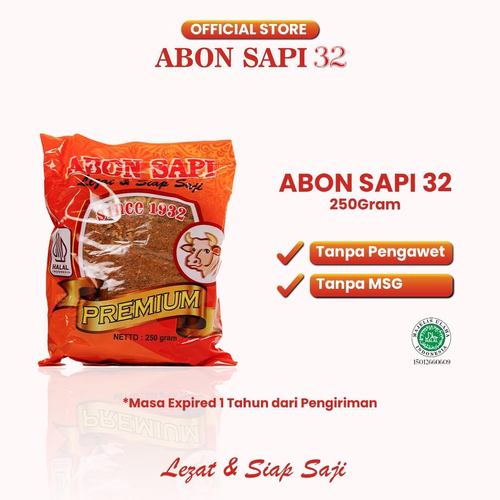 

Abon SAPI 32 250GR Asli Premium Lezat dan siap saji Tanpa Pengawet