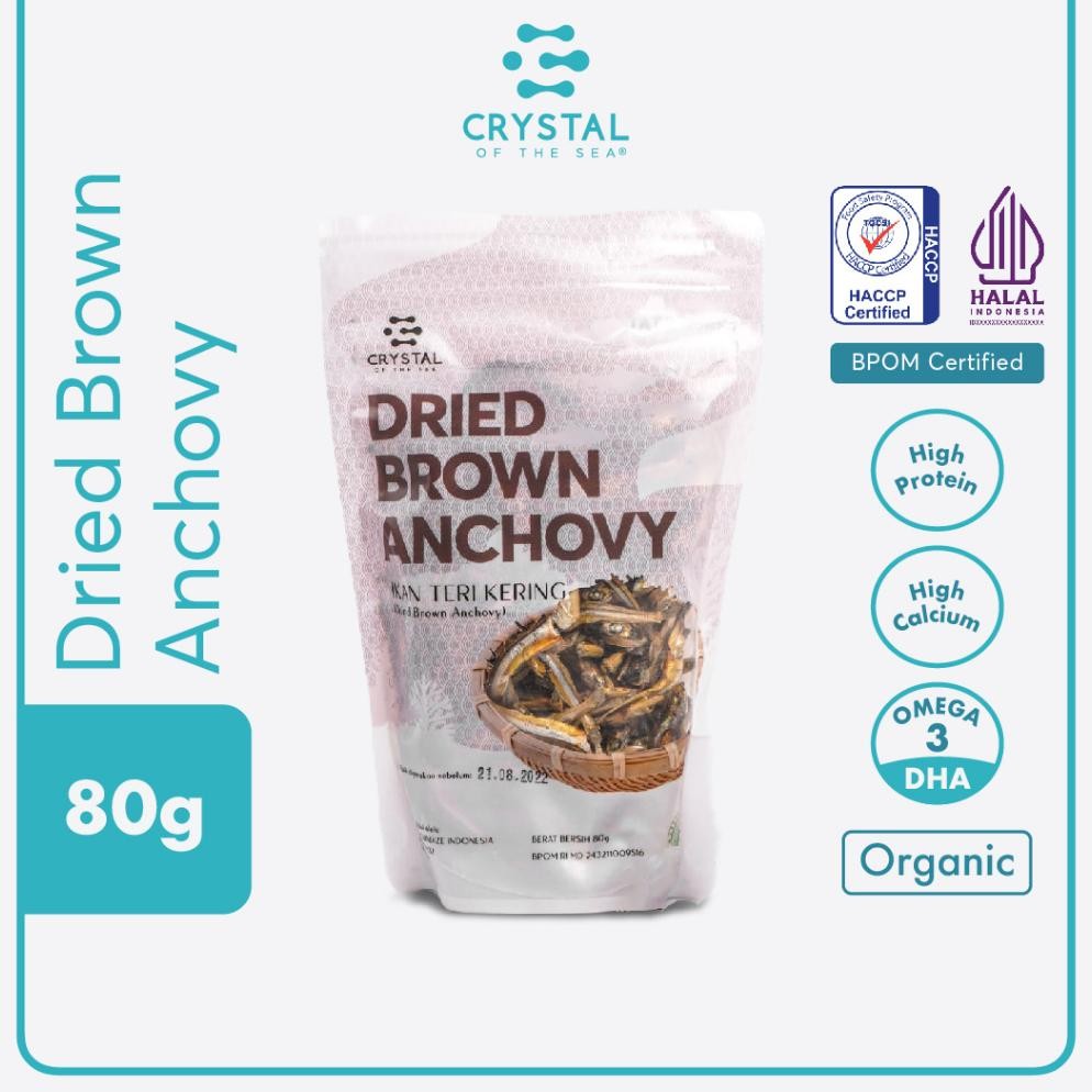 

Crystal of the Sea | Dried Brown Anchovy (80GR) / Ikan Billis / Ikan Teri Jengki Kering - Lauk MPASI NON Pengawet