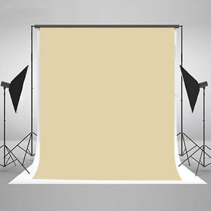 Grosir Kain Background Polos Coklat Krem 2.5X3Meter